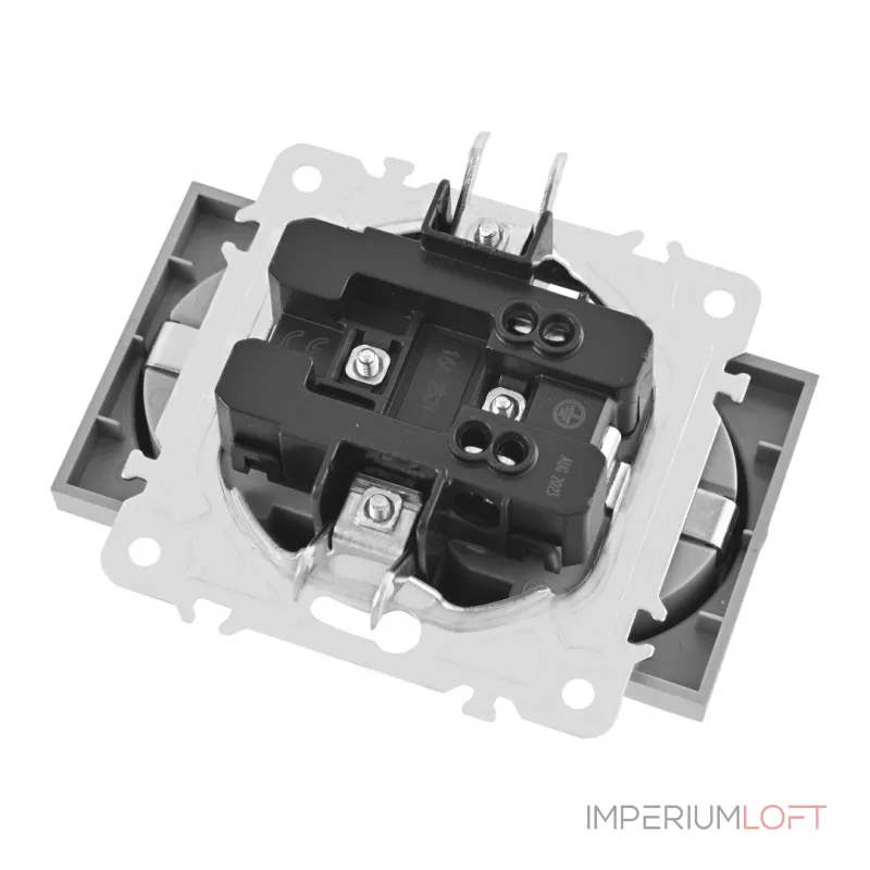 Розетка двойная с заземлением, 16A 250V 203.40-2.silver от ImperiumLoft Розетка двойная с заземлением, 16A 250V 203.40-2.silver от ImperiumLoft