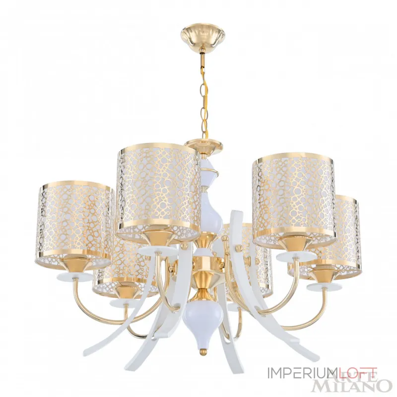 Подвесная люстра Arte Milano Florentia-6067 306067/6 Wh/Gd Подвесная люстра Arte Milano Florentia-6067 306067/6 Wh/Gd