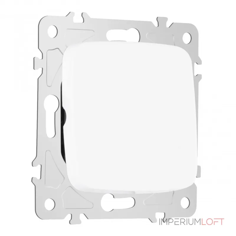 Выключатель одноклавишный проходной (на 2 направления), 10AX 250V 205.32-1.white от ImperiumLoft