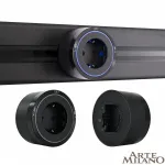 Трековая розетка, 16A 250V 380066TS LED/ES Black от ImperiumLoft