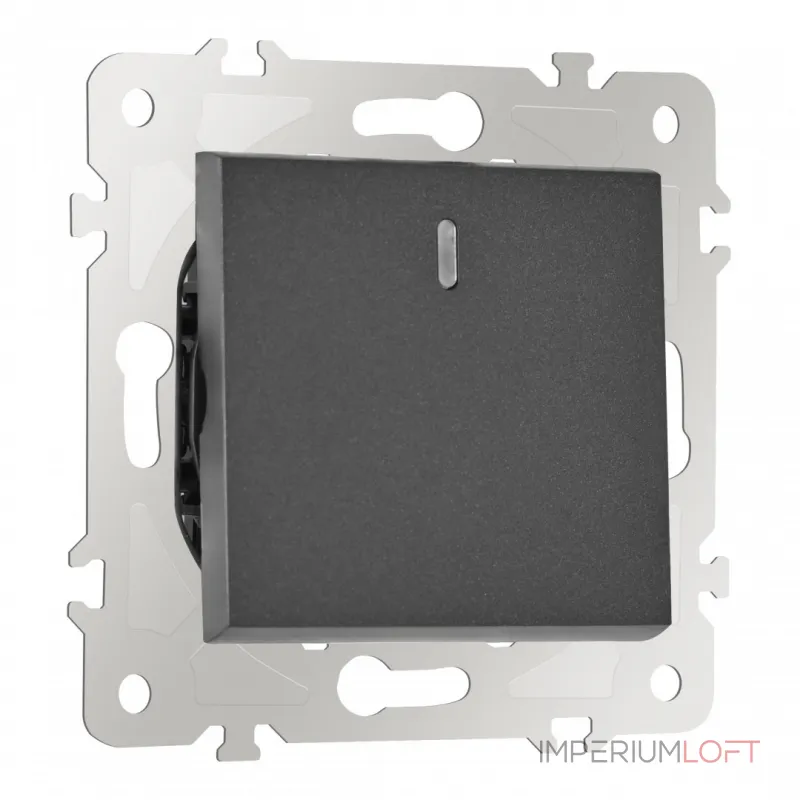 Переключатель одноклавишный перекрёстный с подсветкой, 10AX 250V 203.35-1.black от ImperiumLoft Переключатель одноклавишный перекрёстный с подсветкой, 10AX 250V 203.35-1.black от ImperiumLoft