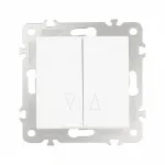 Выключатель жалюзи, 10A 250V 206.38-2.white от ImperiumLoft