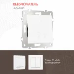 Выключатель жалюзи, 10A 250V 206.38-2.white от ImperiumLoft