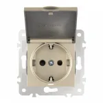 Розетка с заземлением, шторками и защитной крышкой, 16A 250V 203.41-1.shampan от ImperiumLoft