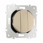 Выключатель трёхклавишный, 10AX 250V 202.30-3.shampan от ImperiumLoft