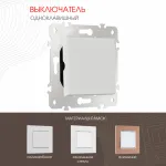 Выключатель одноклавишный, 10AX 250V 203.30-1.white от ImperiumLoft