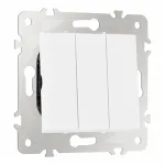 Выключатель трёхклавишный, 10AX 250V 203.30-3.white от ImperiumLoft
