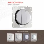 Выключатель трёхклавишный, 10AX 250V 202.30-3.silver от ImperiumLoft
