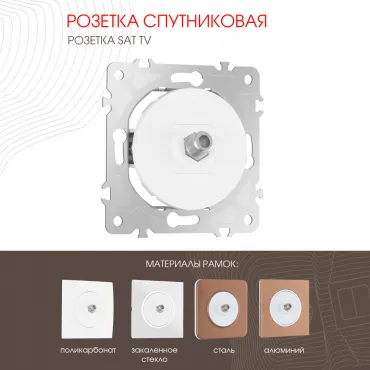 Розетка спутниковая, SAT TV 202.42-1.white Розетка спутниковая, SAT TV 202.42-1.white