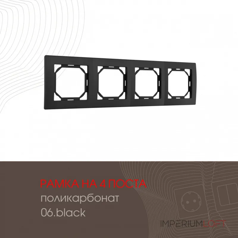 Рамка из поликарбоната на 4 поста 503.06-4.black от ImperiumLoft