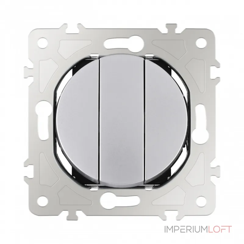 Выключатель трёхклавишный, 10AX 250V 202.30-3.silver от ImperiumLoft Выключатель трёхклавишный, 10AX 250V 202.30-3.silver от ImperiumLoft