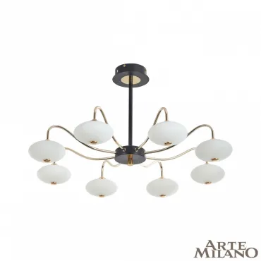 Люстра на штанге Arte Milano Neapolis-73908 273908/8 BK/GD Люстра на штанге Arte Milano Neapolis-73908 273908/8 BK/GD