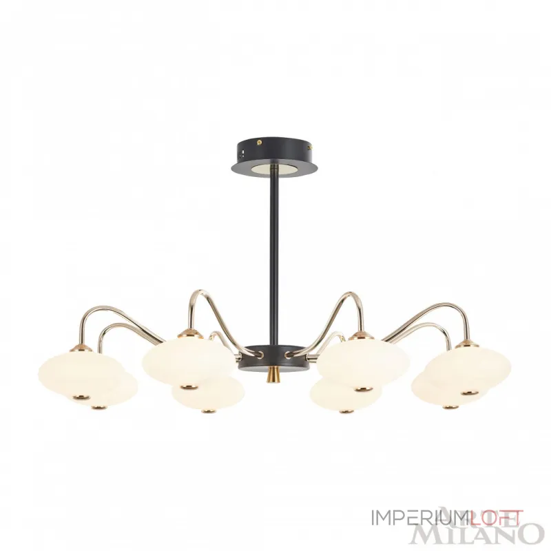 Люстра на штанге Arte Milano Neapolis-73908 273908/8 BK/GD Люстра на штанге Arte Milano Neapolis-73908 273908/8 BK/GD