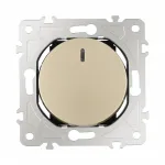 Выключатель одноклавишный с подсветкой, 10AX 250V 202.31-1.shampan от ImperiumLoft