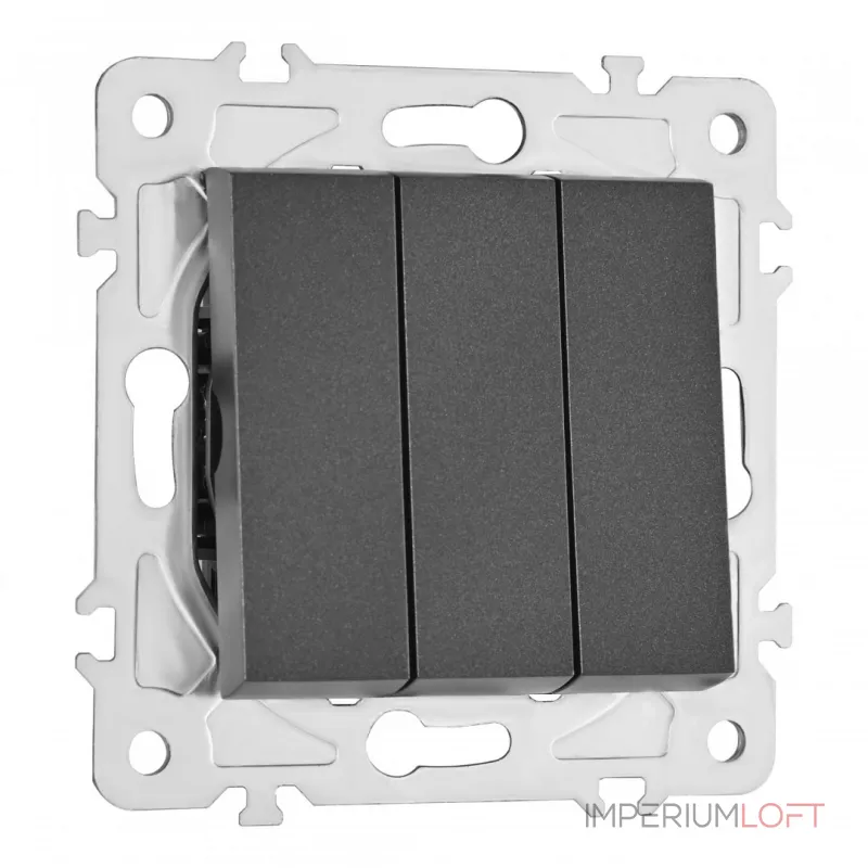 Выключатель трёхклавишный, 10AX 250V 203.30-3.black от ImperiumLoft Выключатель трёхклавишный, 10AX 250V 203.30-3.black от ImperiumLoft