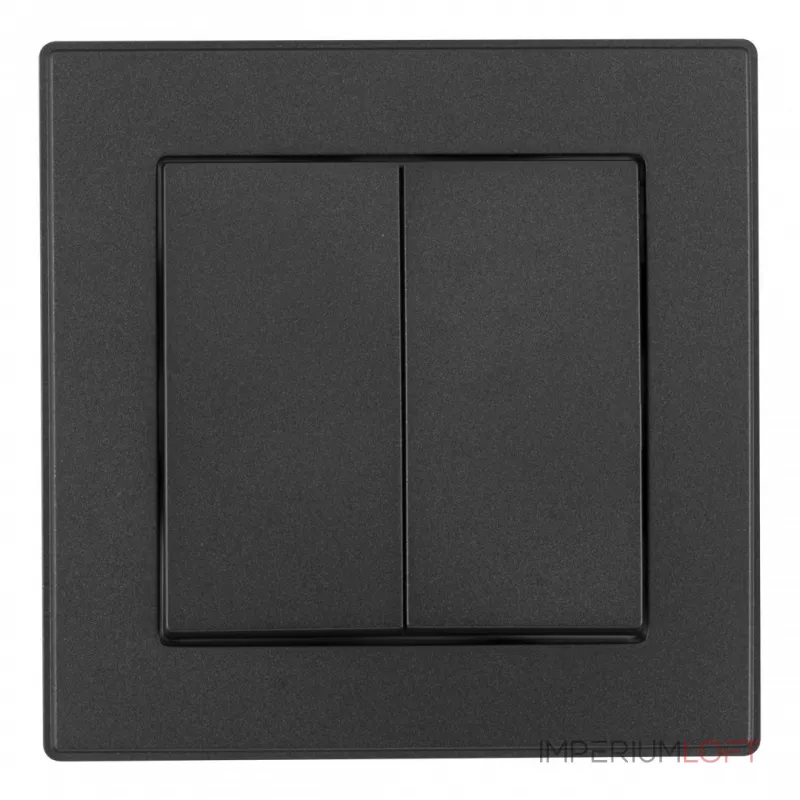 Выключатель двухклавишный с рамкой Arte Milano SET06-1-30-2 black от ImperiumLoft Выключатель двухклавишный с рамкой Arte Milano SET06-1-30-2 black от ImperiumLoft