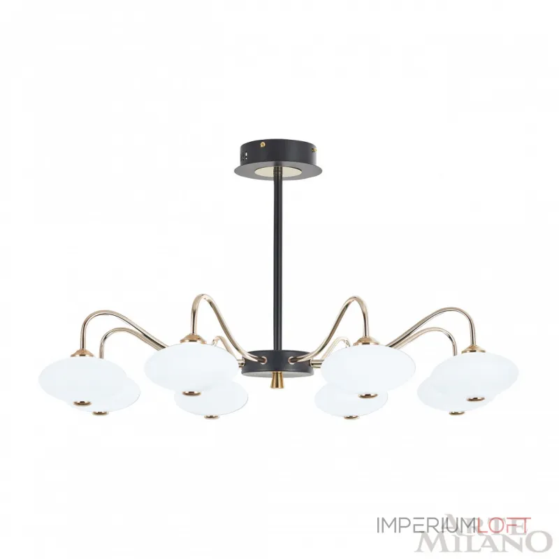 Люстра на штанге Arte Milano Neapolis-73908 273908/8 BK/GD Люстра на штанге Arte Milano Neapolis-73908 273908/8 BK/GD