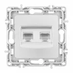 Розетка RJ45 х 2 217.45-2.silver от ImperiumLoft