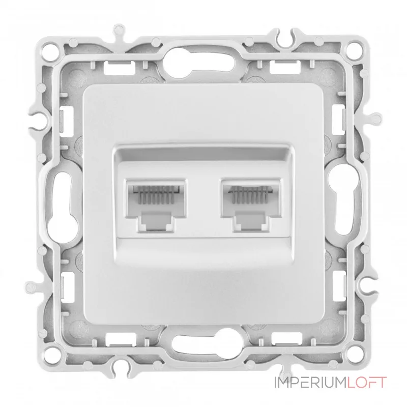Розетка RJ45 х 2 217.45-2.silver от ImperiumLoft Розетка RJ45 х 2 217.45-2.silver от ImperiumLoft