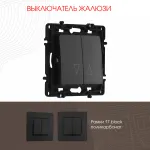 Выключатель жалюзи, 10A 250V 217.38-2.black от ImperiumLoft