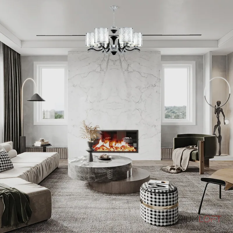 Подвесная люстра Arte Milano Florentia-6787 306787/6 Bk/Ni Подвесная люстра Arte Milano Florentia-6787 306787/6 Bk/Ni