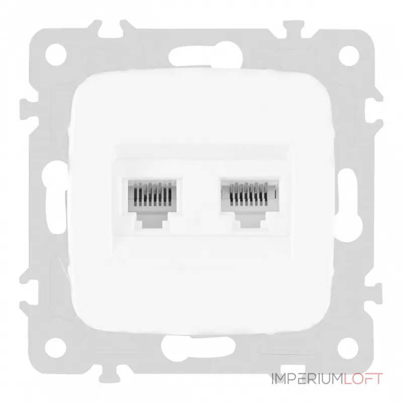 Розетка телефонная RJ11 + компьютерная RJ45 205.44-1.white от ImperiumLoft Розетка телефонная RJ11 + компьютерная RJ45 205.44-1.white от ImperiumLoft