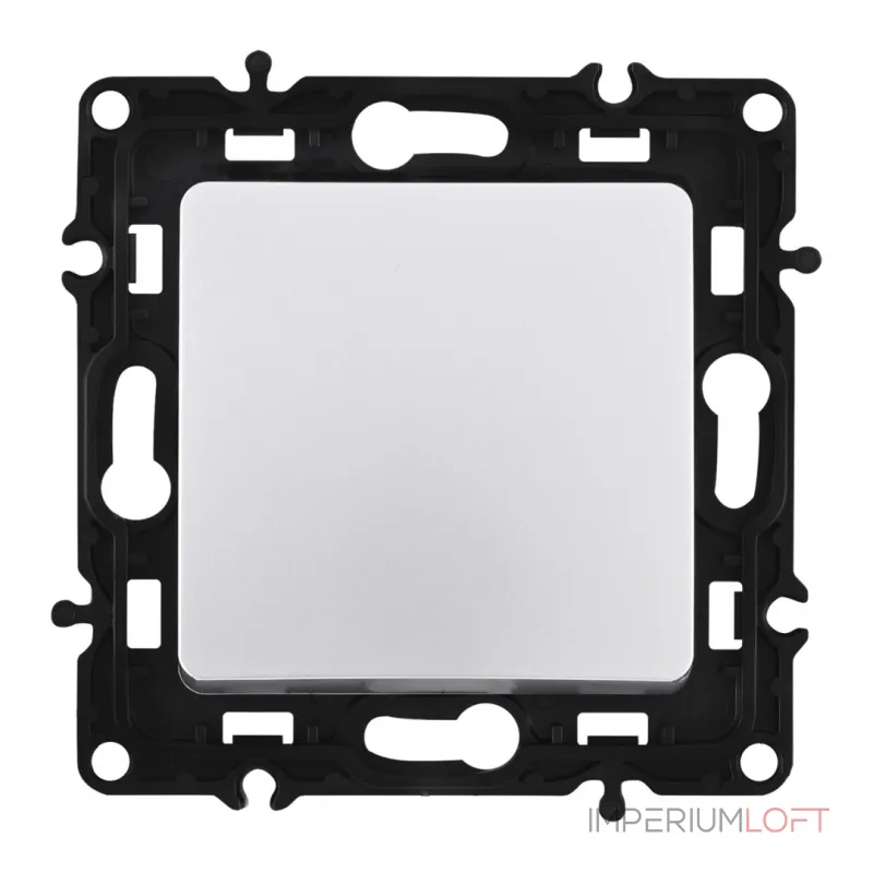 Выключатель одноклавишный, 10AX 250V 217.30-1.silver от ImperiumLoft