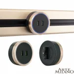 Трековая розетка, 2.1A 250V 380066TS LED/USBx2 Gold от ImperiumLoft