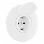 Розетка круглая с заземлением и шторками Arte Milano SET08-1-41-1 white от ImperiumLoft