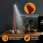 Настольная лампа светодиодная Arte Milano AM128101 28101/H350/3-6K/3W Red от ImperiumLoft