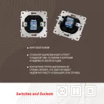 Розетка интернет RJ45 203.45-1.black от ImperiumLoft