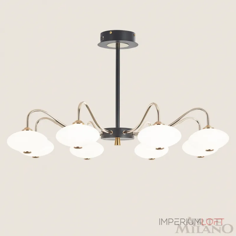 Люстра на штанге Arte Milano Neapolis-73908 273908/8 BK/GD Люстра на штанге Arte Milano Neapolis-73908 273908/8 BK/GD