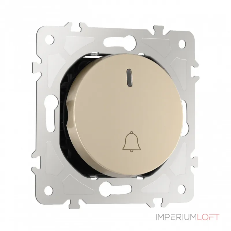 Кнопка дверного звонка с подсветкой, 10A 250V 202.37-1.shampan от ImperiumLoft