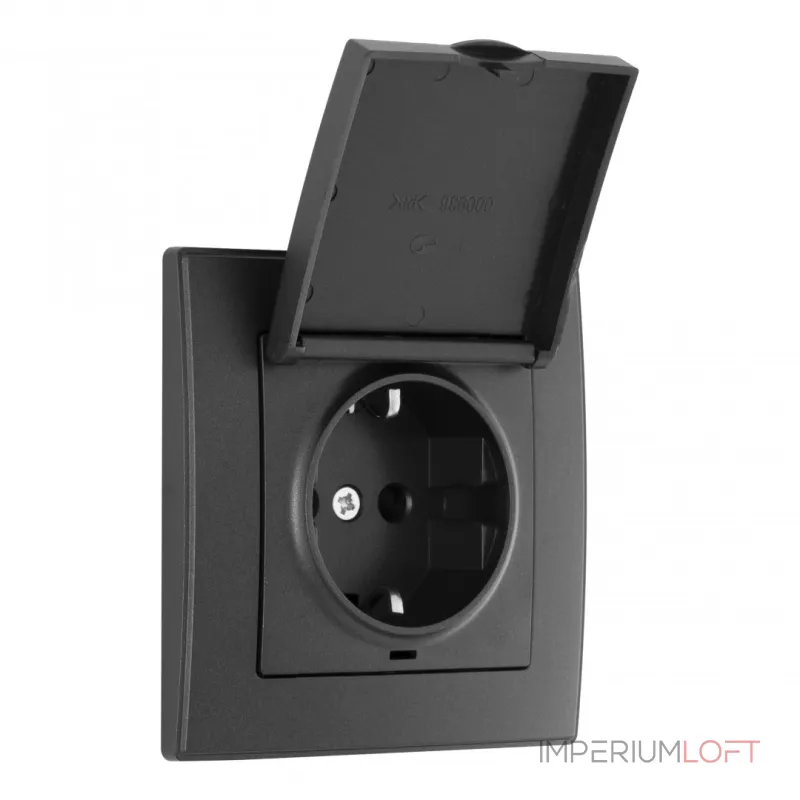 Комплект розетки с заземлением и шторками Arte Milano SET06-1-41-1 black от ImperiumLoft Комплект розетки с заземлением и шторками Arte Milano SET06-1-41-1 black от ImperiumLoft