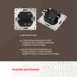 Выключатель одноклавишный проходной (на 2 направления) с подсветкой, 10AX 250V 202.33-1.silver от ImperiumLoft