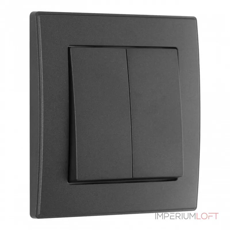 Выключатель двухклавишный с рамкой Arte Milano SET06-1-30-2 black от ImperiumLoft Выключатель двухклавишный с рамкой Arte Milano SET06-1-30-2 black от ImperiumLoft