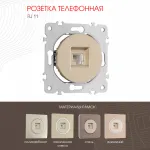 Розетка телефонная, RJ11 202.51-1.shampan от ImperiumLoft
