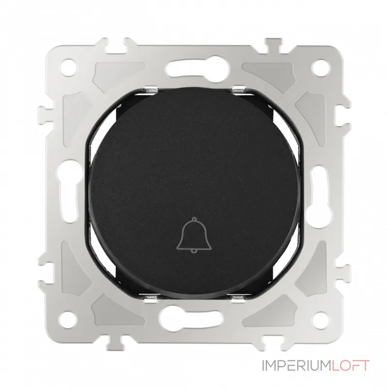 Кнопка дверного звонка, 10A 250V 202.36-1.black от ImperiumLoft