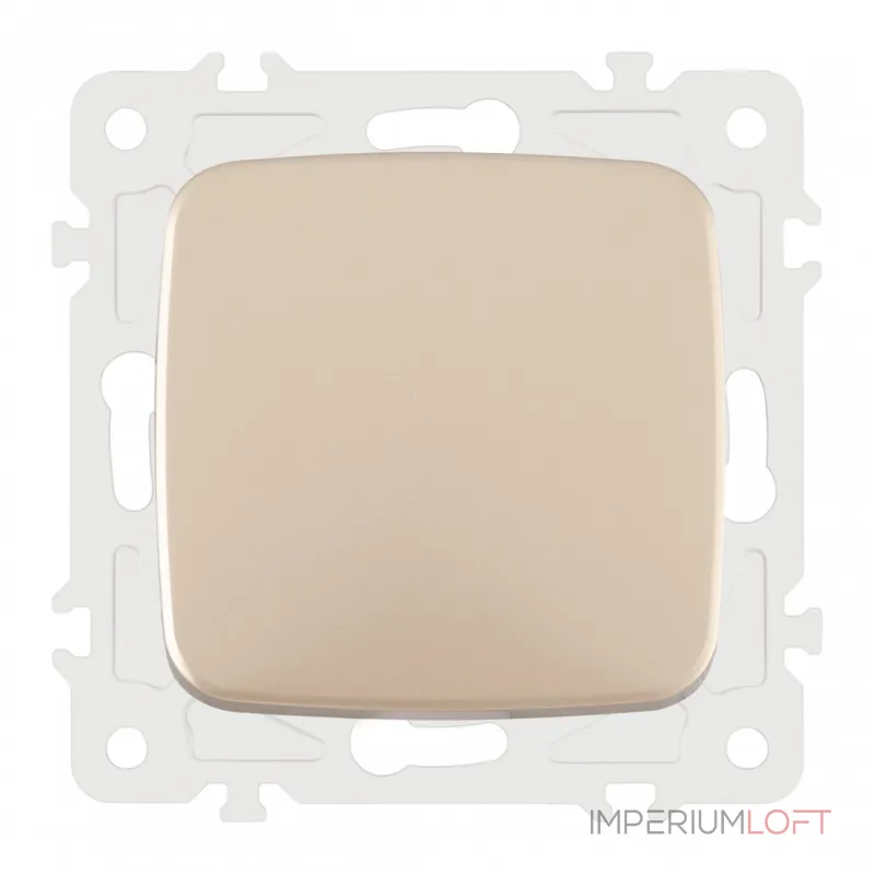 Выключатель одноклавишный проходной (на 2 направления), 10AX 250V 205.32-1.shampan от ImperiumLoft