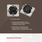 Кнопка дверного звонка, 10A 250V 202.36-1.black от ImperiumLoft