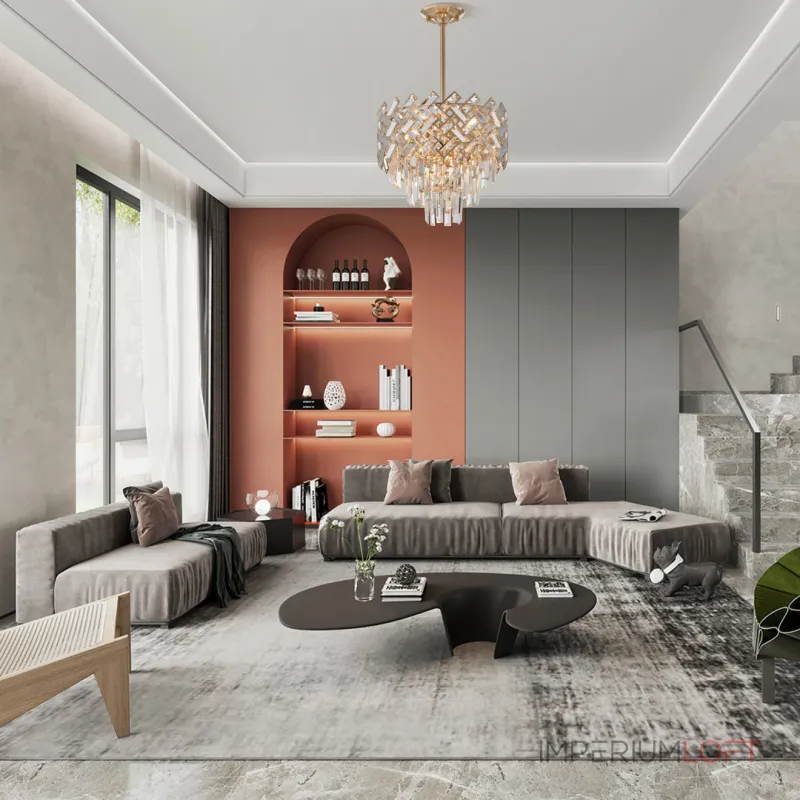 Люстра на штанге Arte Milano Sorrento-8019 378019/6/300/390 GD