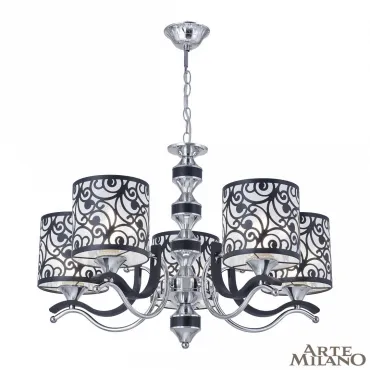 Подвесная люстра Arte Milano Florentia-4957 304957/5 Bk/Ni Подвесная люстра Arte Milano Florentia-4957 304957/5 Bk/Ni