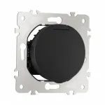 Розетка с заземлением, шторками и защитной крышкой, 16A 250V 202.41-1.black от ImperiumLoft