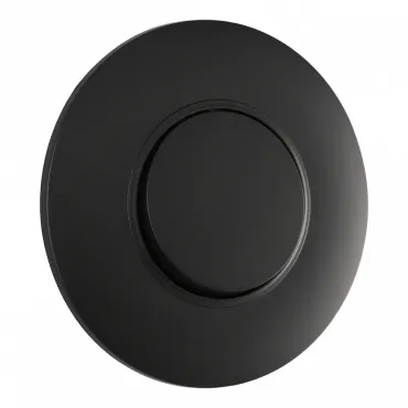 Выключатель круглый одноклавишный с рамкой Arte Milano SET08-1-30-1 black