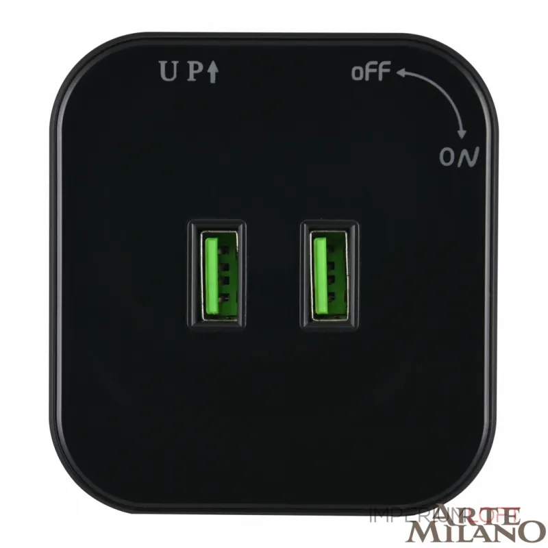 Трековая розетка, 2.1A 250V 380022TS/USBx2 Black от ImperiumLoft Трековая розетка, 2.1A 250V 380022TS/USBx2 Black от ImperiumLoft