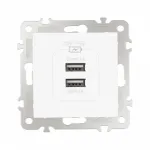 Розетка USB 2.1А+1А 206.46-1.white от ImperiumLoft