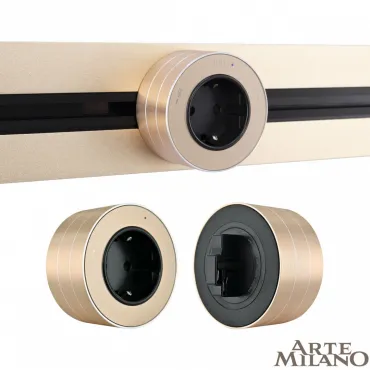 Трековая розетка, 16A 250V 380011TS/ES Gold