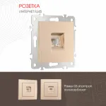 Розетка интернет, RJ45 206.45-1.shampan от ImperiumLoft