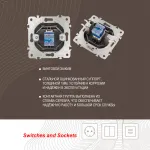 Розетка телефонная, RJ11 205.51-1.shampan от ImperiumLoft