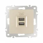 Розетка USB 2.1А+1А 206.46-1.shampan от ImperiumLoft